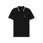 BOSS Erkek Paddy polo tişört, organik pamuktan kontrast renkli logo detayları, Yeni - Black001, 3XL