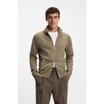 Boss Erkek Pamuk ve Saf Yün Karışımlı Dik Yakalı Haki Ceket 50543150-245 - 2XL