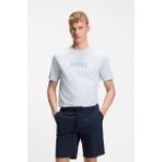Boss Erkek Pamuklu Bisiklet Yaka Kısa Kollu Mavi T-Shirt 50559361-460 - 2XL