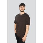 Boss Erkek Pamuklu Marka Logolu Yuvarlak Yaka Kahverengi T-Shirt 50519371-213