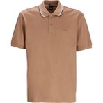 Boss Erkek Pamuklu Polo Yakalı Düğme Kapamalı Kısa Kollu Bej Polo Yaka T-Shirt 50469360-282