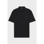 BOSS Erkek Polo Yaka T-shirt, Monogram Logo Kabartmalı, Normal Kalıp, Yumuşak Pamuklu, Kısa Kollu, Lacivert, XL