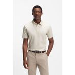 BOSS Erkek Polo Yaka T-shirt,%100 Pamuk, Ekru, S Beden