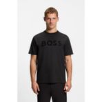 Boss Erkek Rahat Kesim Yuvarlak Yakalı Esnek Pamuklu Kısa Kollu Siyah T-Shirt 50553636-001