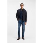 Boss Erkek Regular Fit Fermuarlı Pamuklu Uzun Kollu Lacivert Ceket 50557853-404 - 2XL
