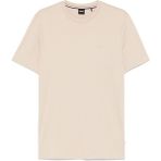Boss Erkek Regular Fit Kısa Kollu Düz Bisiklet Yaka Ekru T-Shirt 50468347-275 - 2XL