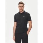 Boss Erkek Regular Fit Monogram Logo Desenli Pamuklu Kısa Kollu Siyah Polo Yaka T-Shirt 50540719-001 - 3XL