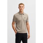Boss Erkek Regular Fit Pamuklu Monogram Logolu Kısa Kollu Bej Polo Yaka T-Shirt 50533273-334 - XL