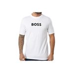 BOSS Erkek Regular Fit Yuvarlak Yakalı Pamuklu Kısa Kollu Beyaz Polo Yaka T-Shirt, 2XL