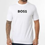 Boss Erkek Regular Fit Yuvarlak Yakalı Pamuklu Kısa Kollu Beyaz Polo Yaka T-Shirt 50553652-100 - 2XL