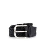 BOSS Erkek Sash-Wn2 Sz35 dokuma kemer deri kayış üzerinde logo, siyah 1, 100