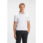 Boss Erkek Slim Fit Kontrast Logolu Kısa Kollu Beyaz T-Shirt 50506203-104