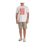 BOSS Erkek T-Shirt, Bisiklet Yaka, Kısa Kollu, Desenli, Beyaz, S Beden