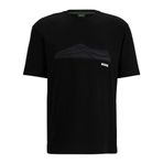 BOSS Erkek Tee Titanium T-Shirt, siyah 1, S