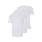 BOSS Erkek Tişört Rn 3p Co Tişört, New - White100, S EU, Yeni - Beyaz100, S