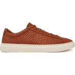 Boss Erkek Üst Yüzeyi Monogram Logo Desenli Düz ve Rahat Taban Kahverengi Sneaker 50542092-212