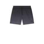 BOSS Erkek Vale Trunk yüzme şortu, logo yamalı ve monogram baskılı, Dégradé tarzında, Koyu gri 025, M