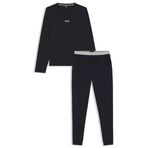 BOSS Erkek Xmas Uzun Set 10251231 01 Pijama Seti (Tekli Paket), Koyu mavi., S