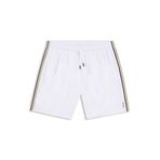 BOSS Erkek yüzme şortu, Beachwear mayo, Iconic, Beyaz 100., S