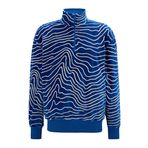 BOSS Erkek Zemountain büyük beden sweatshirt, polar, yaka ve desen fermuarlı, koleksiyondan, Blau, XL