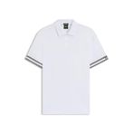 BOSS Erkek Zone Polo Tişört, 100 Beyaz, XL