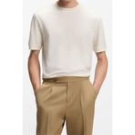 BOSS H Thompson 70 Erkek Bisiklet Yaka T-Shirt, Beyaz, XL