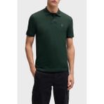 Boss Hugo Logolu Streç Pamuklu Slim Fit Düğmeli Polo Yaka T Shirt Erkek Polo Yaka T Shirt 50507803 350 - Yeşil