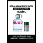 BOSS Hugo Man Green EDT 200 ml Erkek Parfüm & Hugo Green 75 ml Deodorant Stick