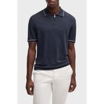 BOSS Keten Karışımlı Regular Fit Yarım Fermuarlı Polo Yaka T Shirt Erkek POLO YAKA T SHİRT 50537640