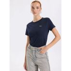 Boss Lacivert Kadın Standart Logo Baskılı T-Shirt 50554015