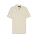 BOSS Logo detayları ile Pamuk Pike Erkek Pallas Polo Pallas, Beyaz 131, M