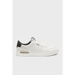 Boss Logolu Deri Sneaker Ayakkabı Erkek Ayakkabı 50542538 140 - Beyaz
