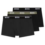 BOSS Logolu Elastik Bel Bantlı Pamuklu 3'Lü Paket Boxer, S, 50531684, Gri, erkek