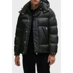 Boss Logolu Regular Fit Çıkarılabilir Kapüşonlu Şişme Mont Erkek Mont 50525364 001 - Siyah