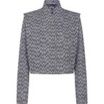 Boss Mavi Kadın Oversize Zikzak Desenli Denim Ceket 50554309 - 38