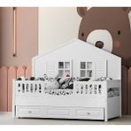 Boss Mia Montessori Yavrulu Karyola Bebek Montessori 90X190 cm - Beyaz - 100 x 100 cm