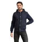 Boss P-Steele Erkek Kapüşonlu Sweatshirt,Mavi Xl