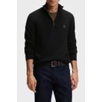 Boss Pamuk ve Kaşmir Karışımlı Regular Fit Dik Yaka Kazak Erkek Kazak 50527585 001 - Siyah - XL