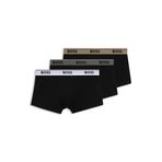 BOSS Pamuklu Logolu 3 Pack Boxer, S, 50554693 004, SİYAH, erkek