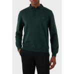 Boss Pamuklu Regular Fit Polo Yaka Kazak Erkek Kazak 50476357 385 - Yeşil