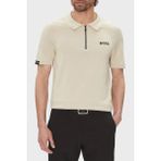 Boss Pamuklu Slim Fit Yarım Fermuarlı Polo Yaka T Shirt Erkek Polo Yaka T Shirt 50537146 284 - Bej - XL