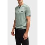 Boss Pamuklu Slim Fit Yarım Fermuarlı Polo Yaka T Shirt Erkek Polo Yaka T Shirt 50537146 357 - 2XL - Açık Yeşil