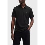 Boss Pamuklu Slim Fit Yarım Fermuarlı Polo Yaka T Shirt Erkek Polo Yaka T Shirt 50537507 001 - Siyah - 2XL