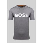 BOSS Regular Fit Bisiklet Yaka Erkek T-shirt Gri