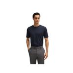 BOSS Regular Fit Logolu Pamuklu T-Shirt, Erkek, Koyu Mavi, M Beden