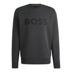 BOSS Salbo Tape logolu erkek sweatshirt, Koyu Gri 27, M