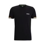Boss Şeritli Regular Fit Bisiklet Yaka T Shirt Erkek T SHİRT 50506348 001