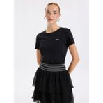 Boss Siyah Kadın Standart Logo Baskılı T-Shirt 50554015