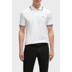 Boss Streç Pamuklu Slim Fit Polo Yaka T Shirt Erkek Polo Yaka T Shirt 50506193 100 - 2XL - Beyaz