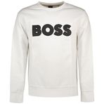 BOSS Sweatshirt Erkek Beyaz, Beyaz, M